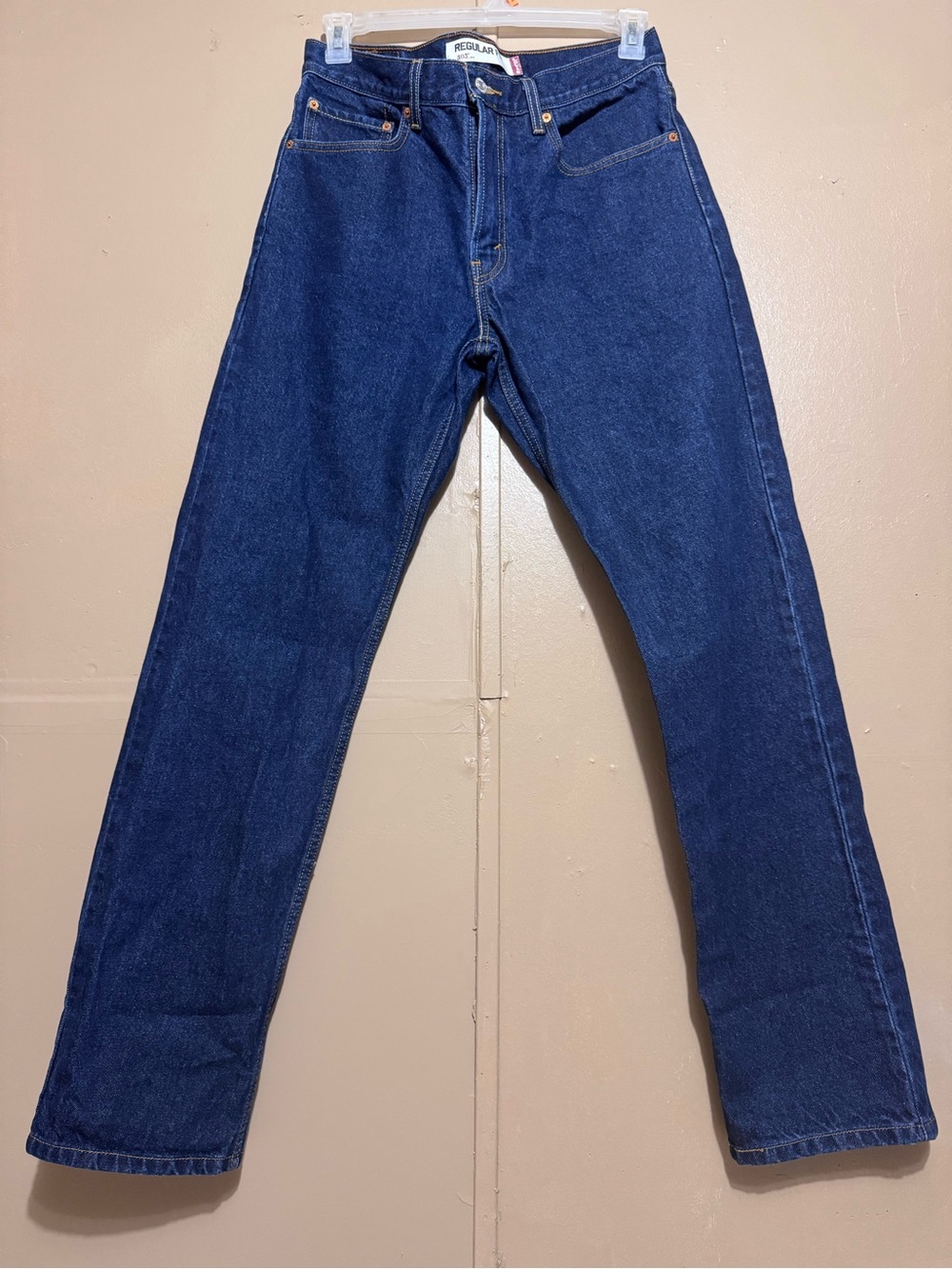 Levi’s Men’s 505 Regular Fit Straight Leg Blue Denim Jeans Size32x34 100% Cotton